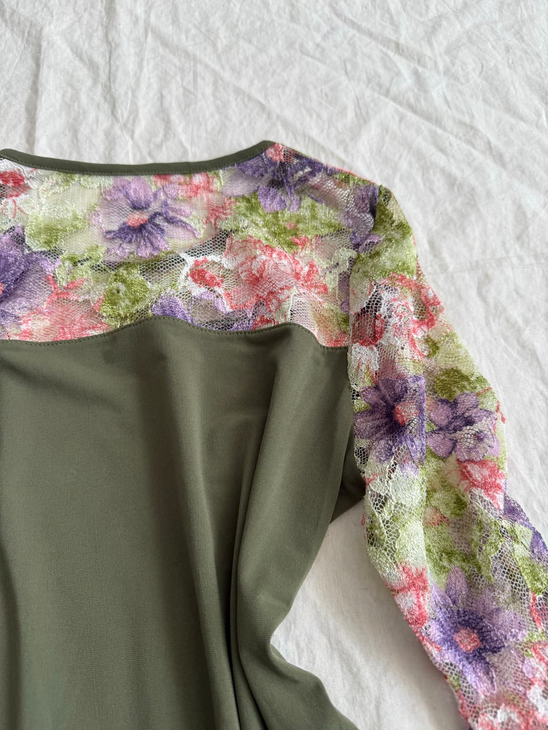 페어리 오리엔탈 그린 7부 슬리브 탑 상품이미지6