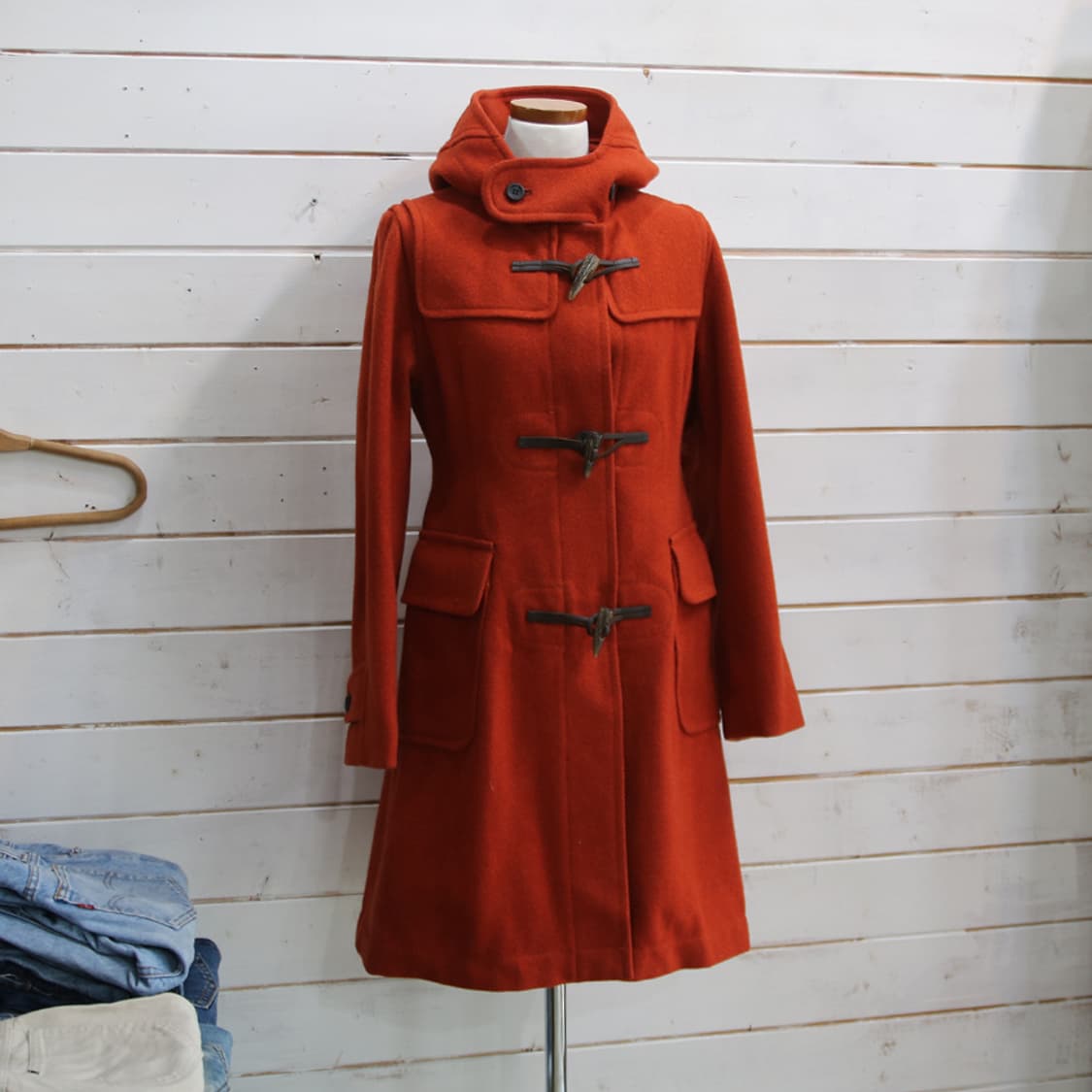 AIE 울 후드 더플 코트 (여성용 S) 상품이미지1