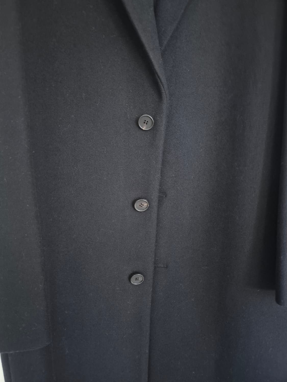 쿠어 울 캐시미어 싱글코트 블랙 S 상품이미지5