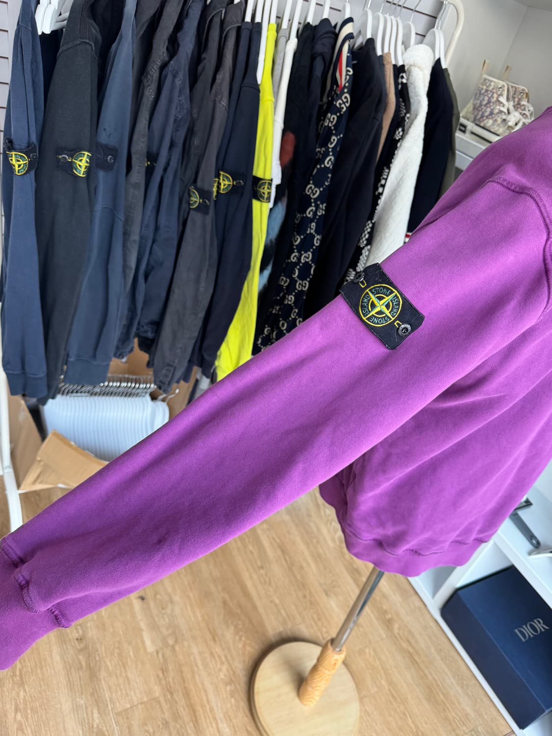 [새상품급,xl] 스톤아일랜드 퍼플 맨투맨 셔츠 티셔츠 긴팔셔츠 쭉티 상품이미지4