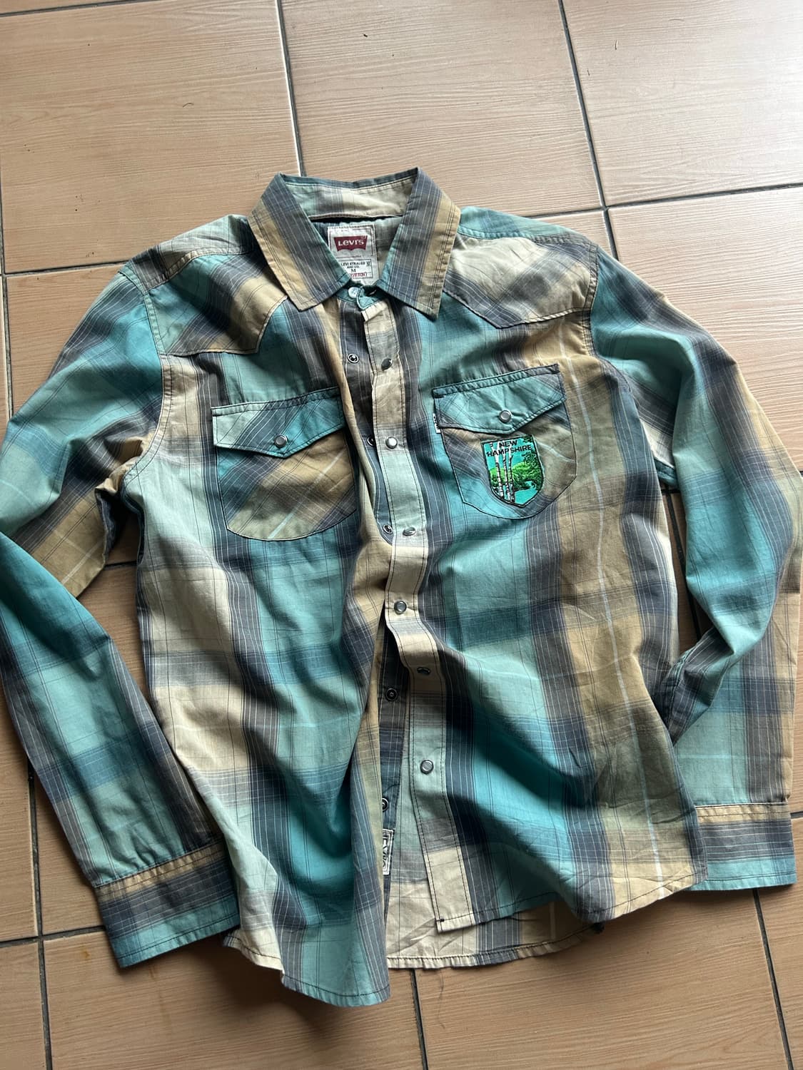 빈티지 리바이스체크웨스턴셔츠 상품이미지1