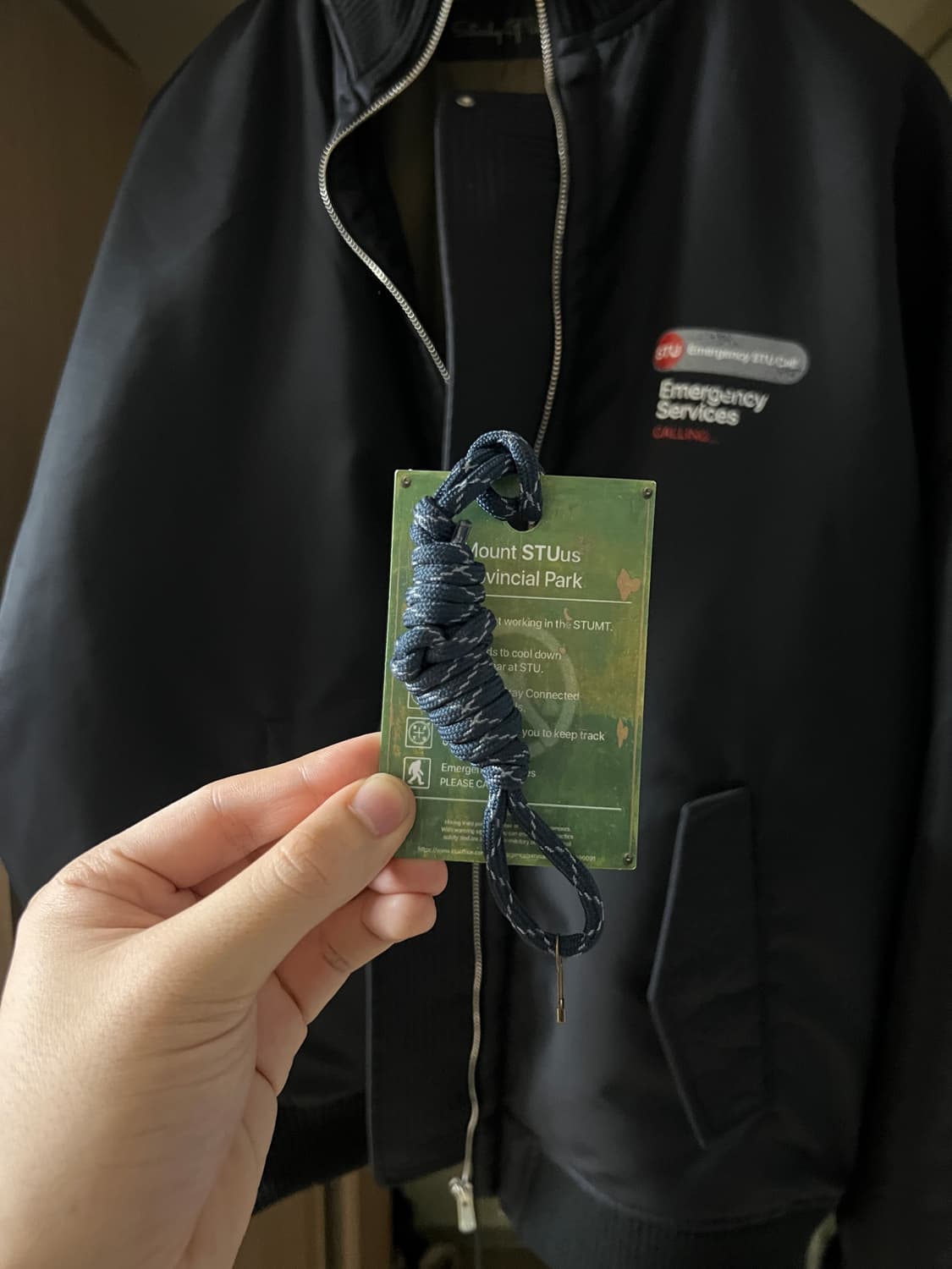 (L) stu 오버핏 칼라 봄버 블랙 상품이미지3