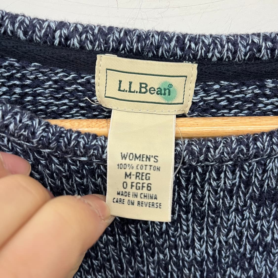 LLBean 네이비 혼방 니트 스웨터 M 상품이미지3