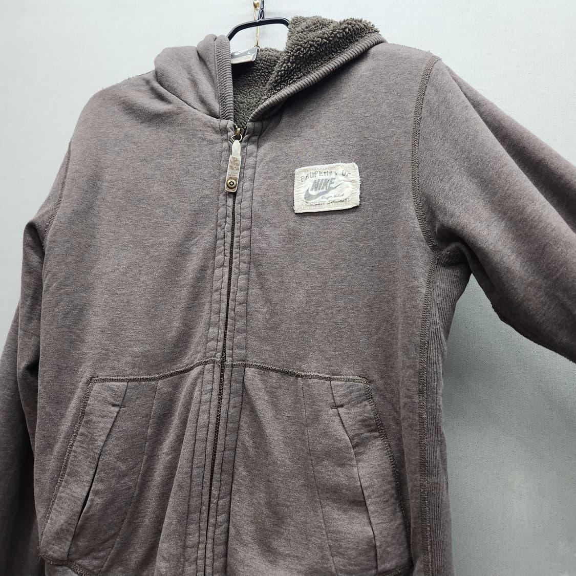 올드스쿨 나이키 스펠아웃 로고 투웨이 엘보패치 후드집업L(L)남여공용 상품이미지2