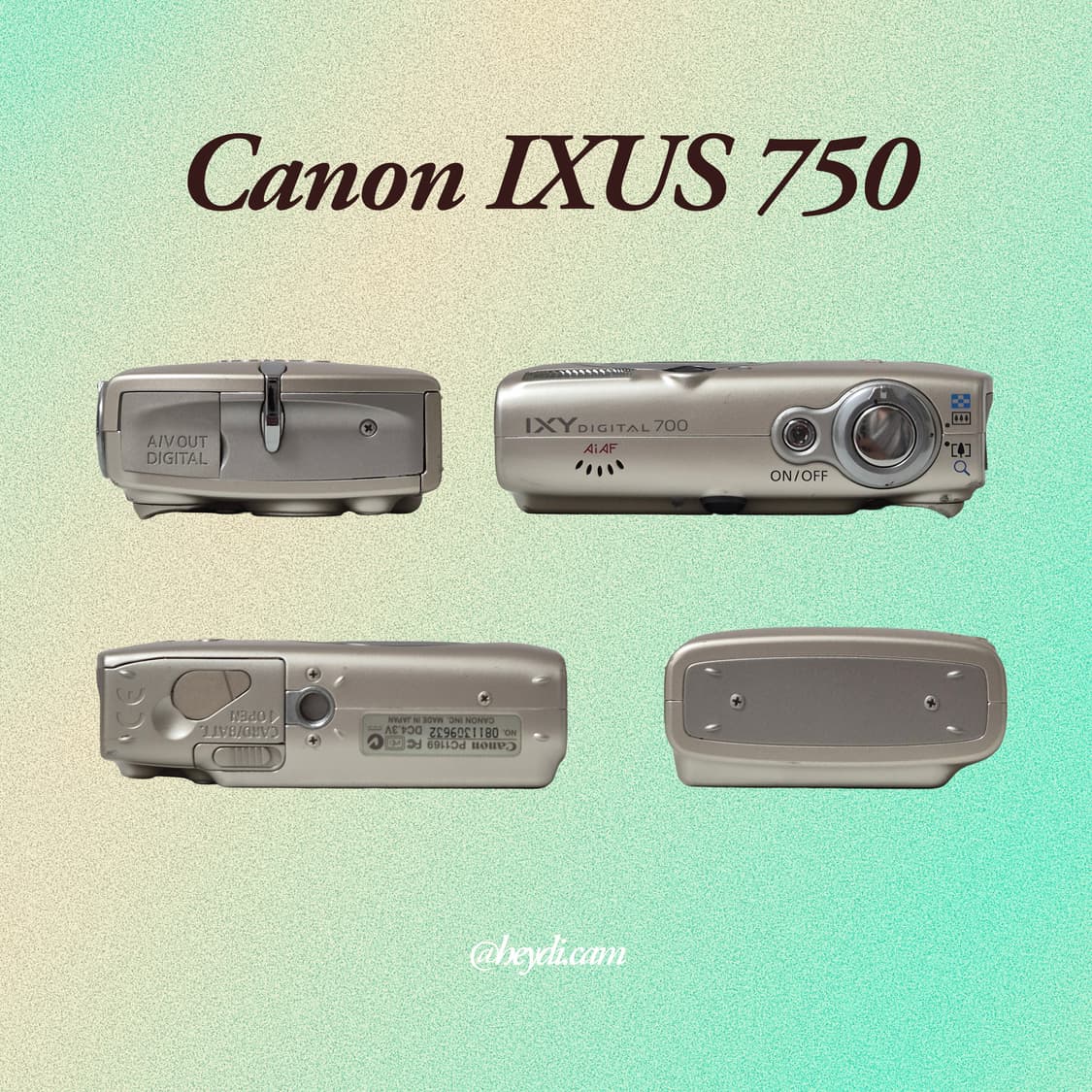 외관미품) (아일릿 원희) 캐논 ixus750 IXY700 골드 상품이미지3