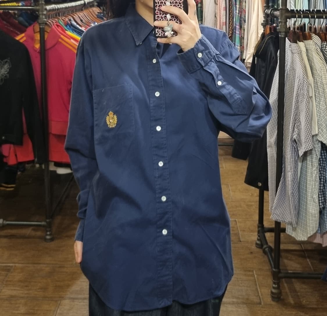[Hi] polo 폴로 긴팔 셔츠 네이비 상품이미지1