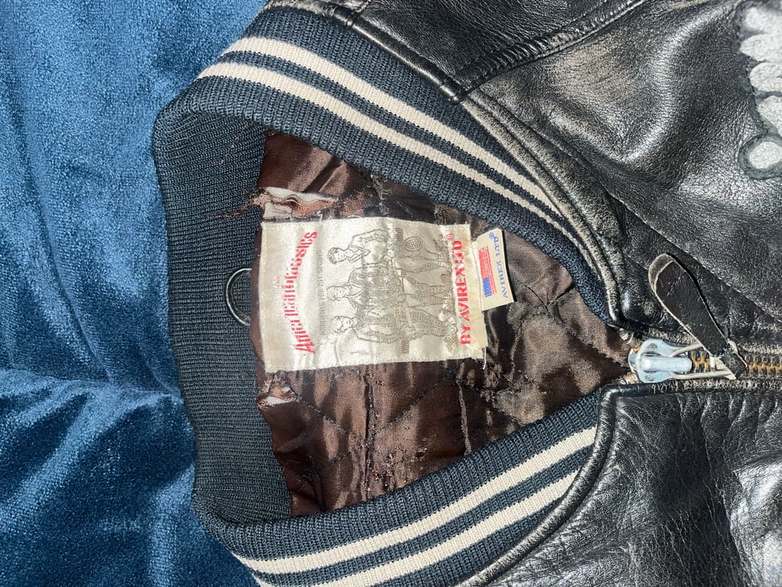 아비렉스 가죽 바시티 자켓 S 상품이미지3