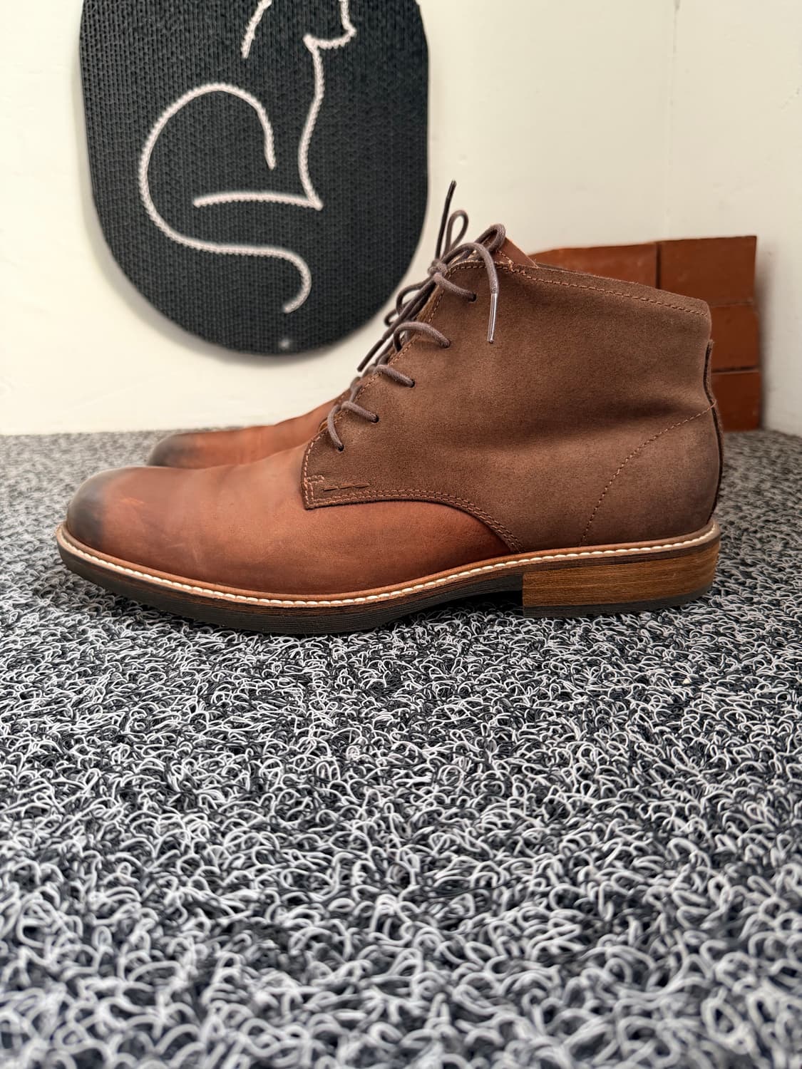 ECCO 남성용 브라운 가죽 부츠 43 /270 상품이미지2