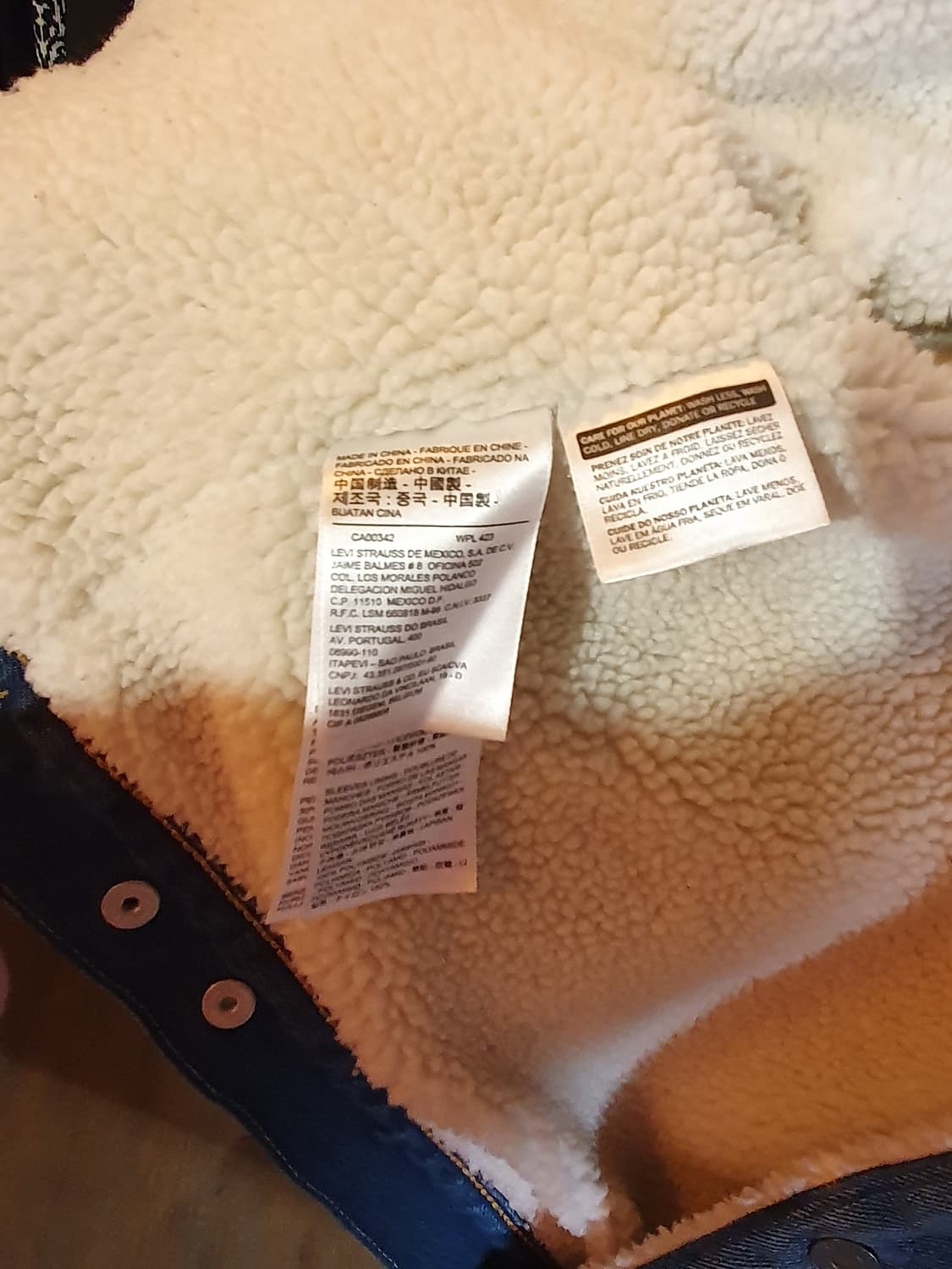 무배 리바이스 뽀글이 데님 트러커 자켓 S사이즈 2200323 상품이미지6