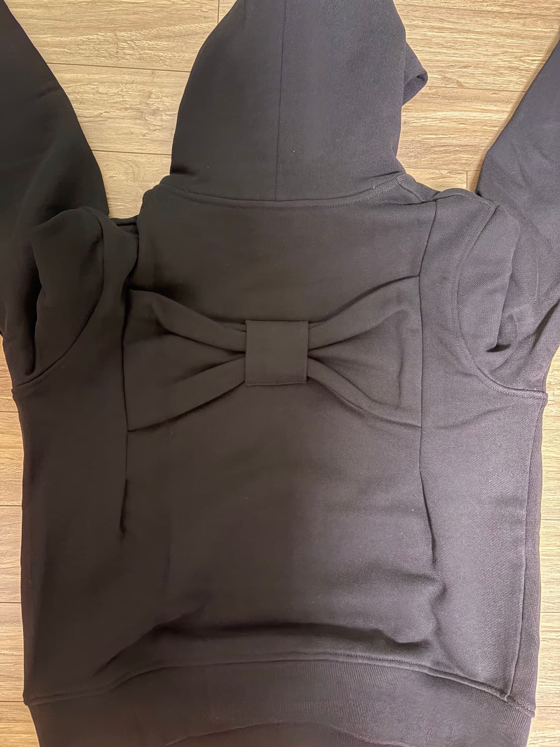 체메씨 BOW ZIP-UP HOODIE (BLACK) 보우 후드티 상품이미지2