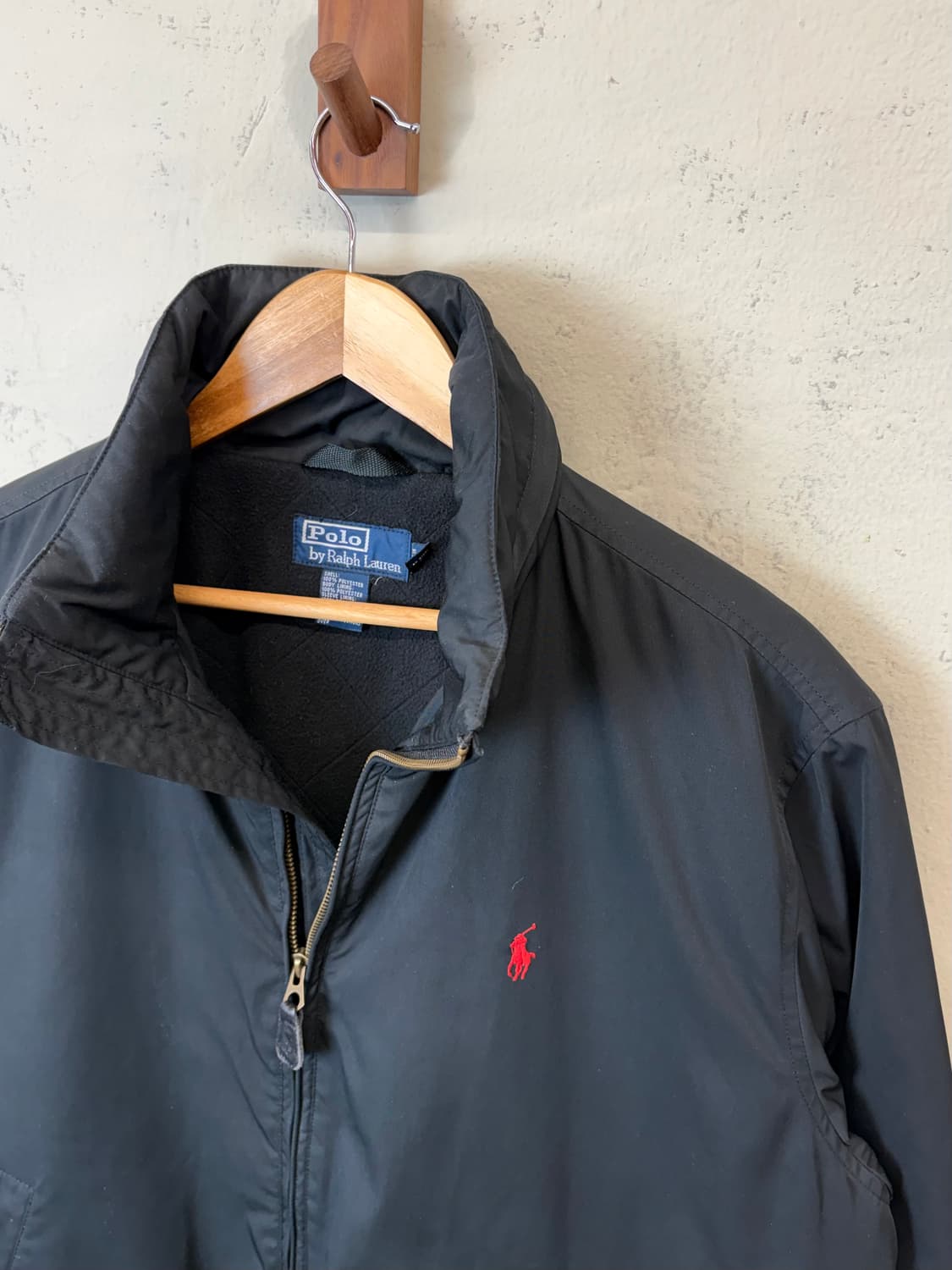 폴로랄프로렌 모크넥 폴리쉘 페리자켓 블랙 상품이미지5