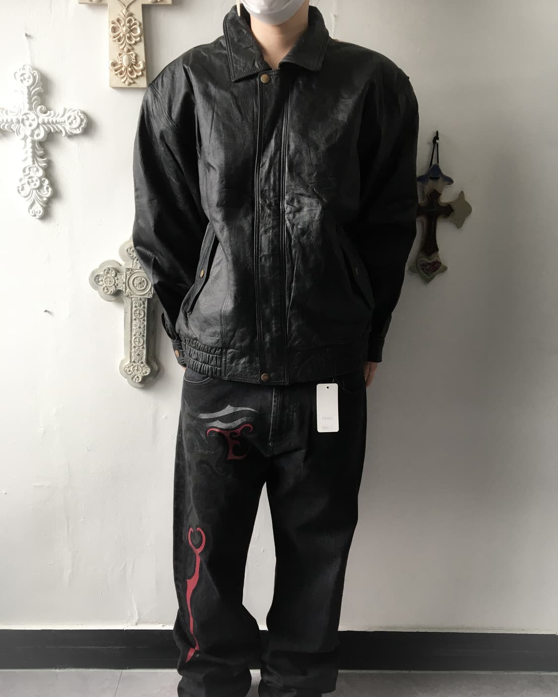 cow Leather bomber jacket 상품이미지8