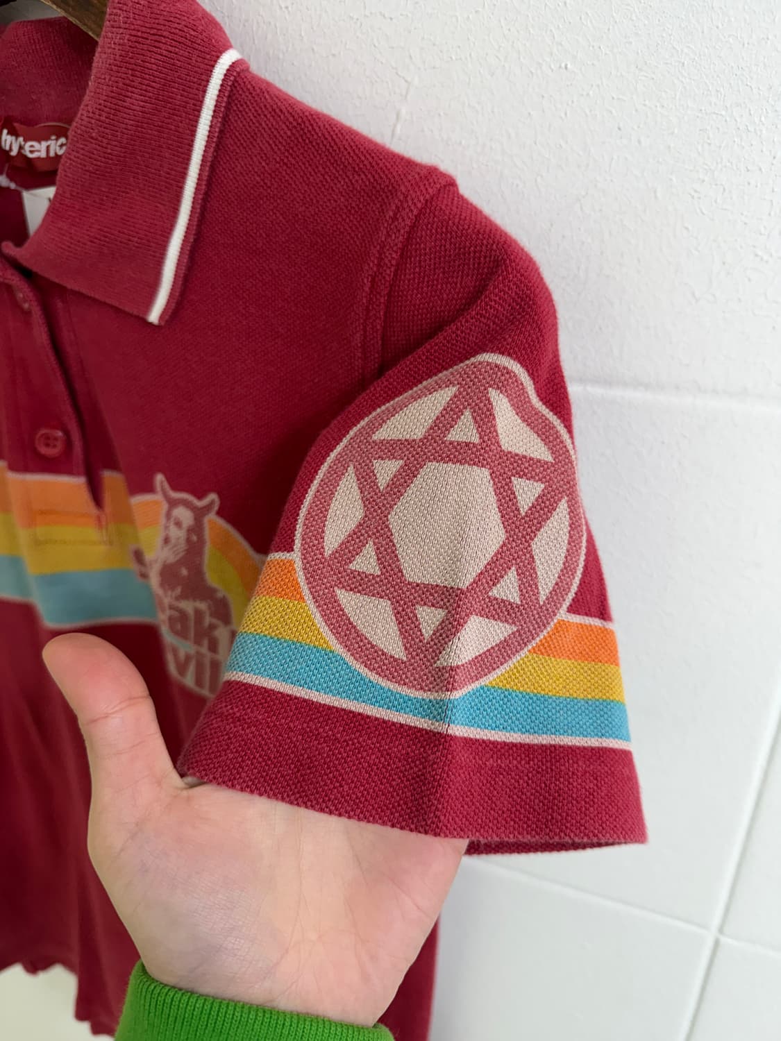 히스테릭글래머 speak no evil 작사 피케 카라 반팔 티셔츠 상품이미지5