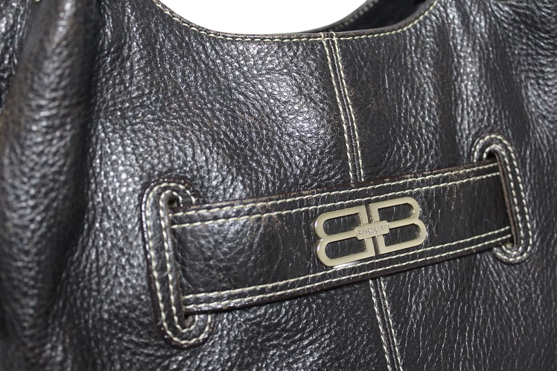 Early2000s BALENCIAGA 발렌시아가 더블 로고 레더 토트백 상품이미지2