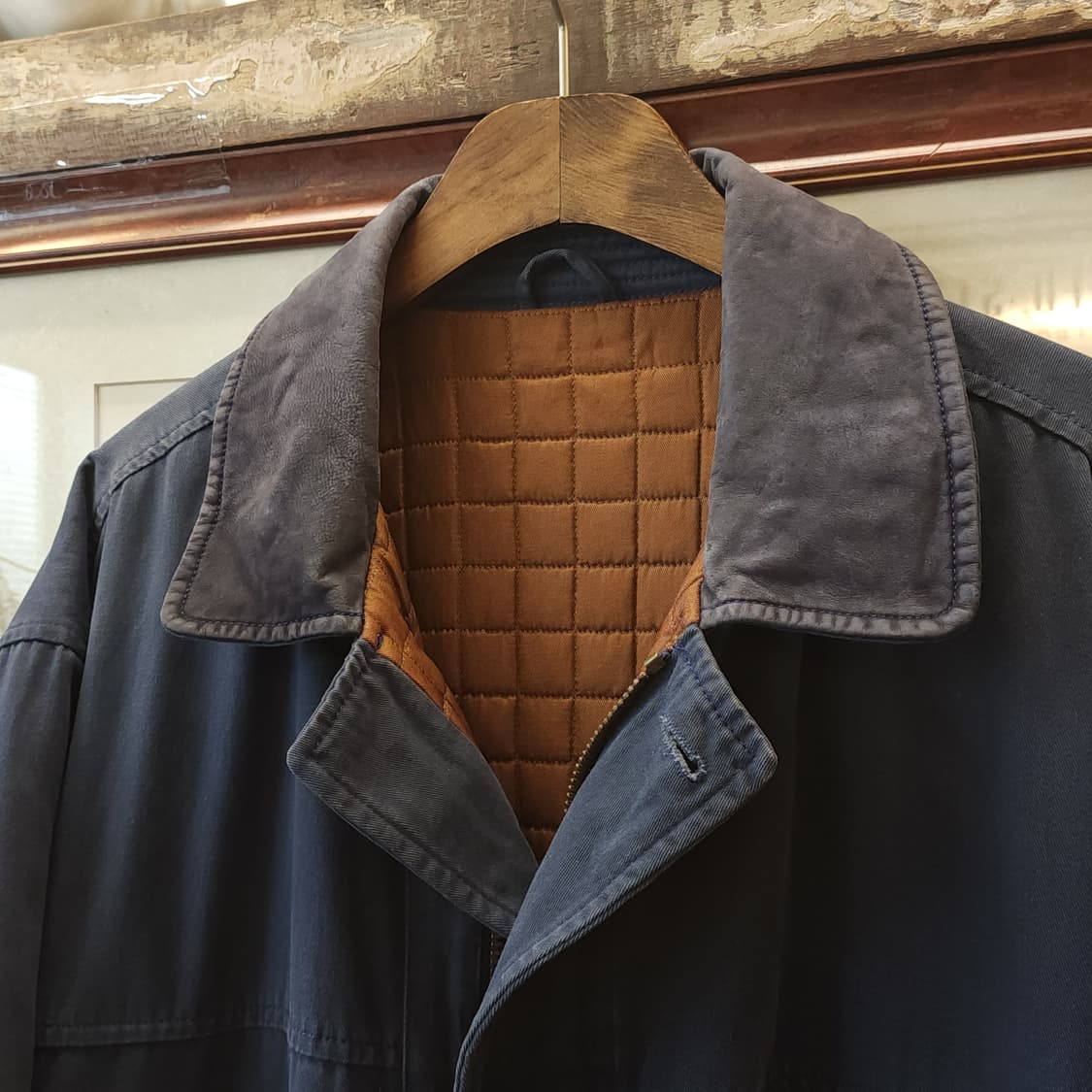 90s 제냐 헌팅자켓 초어코트 블루 L 상품이미지4