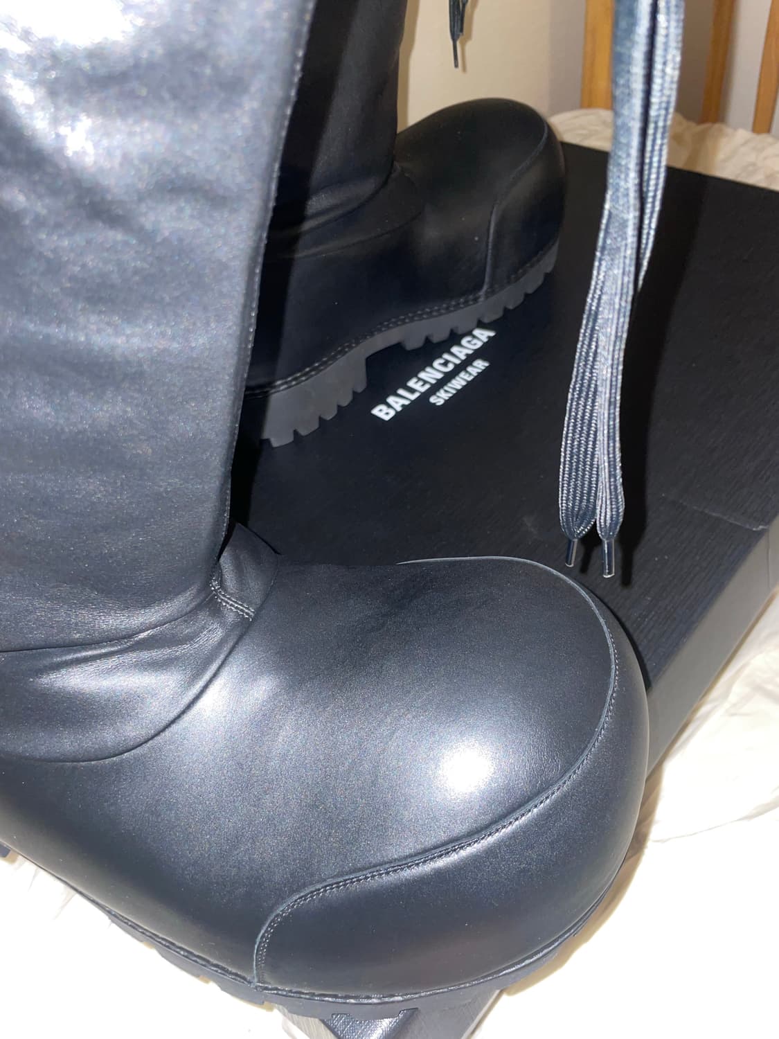 발렌시아가 알레스카 스키부츠 카프스킨 레더하이 상품이미지6