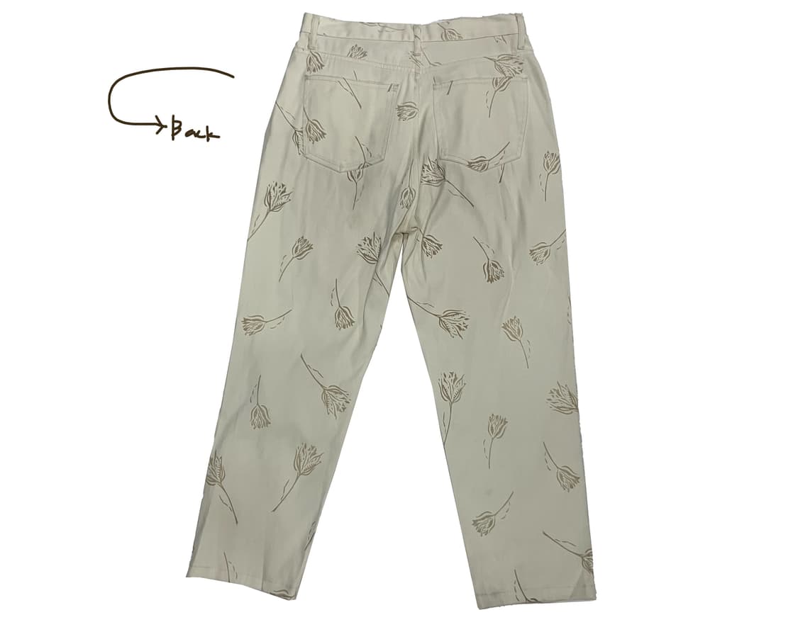 겐조 플라워패턴 코튼 팬츠 27~28인치 상품이미지2