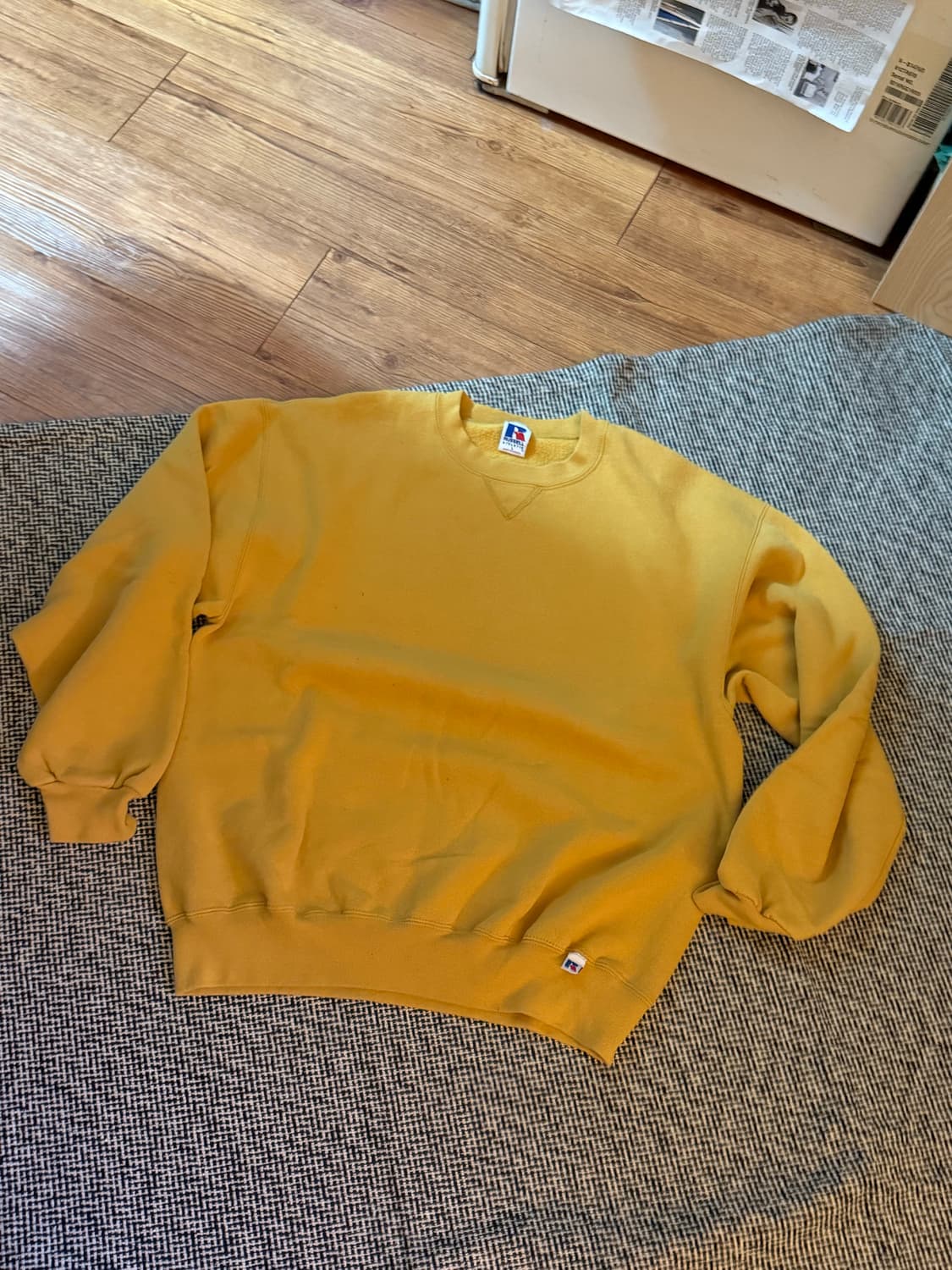 90s mexico 러셀(RUSSELL) 스웻셔츠 L 옐로 상품이미지1