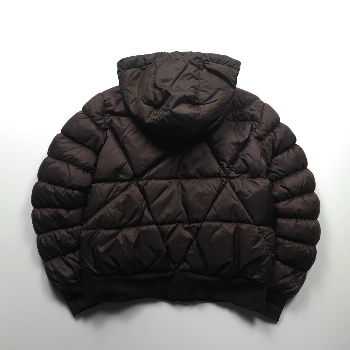 머렐 구스다운 크롭드 후드 경량 패딩 브라운 (L) 상품이미지2