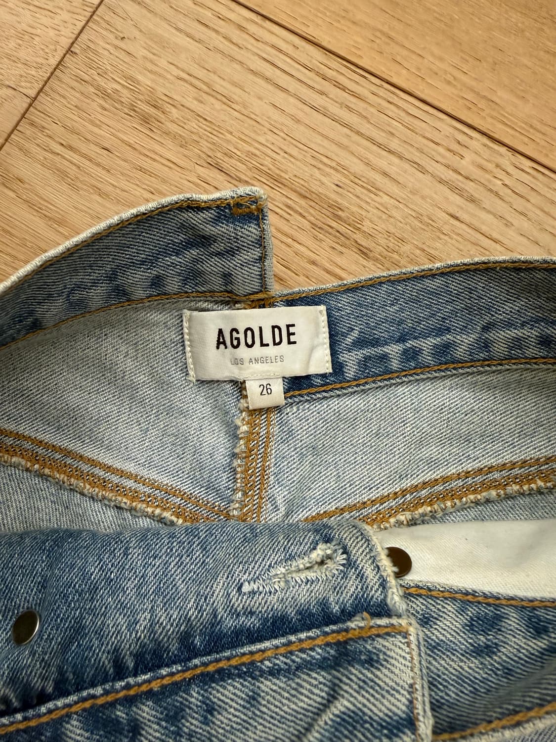 에이골디 크리스 크로스 데님 쇼츠 상품이미지3