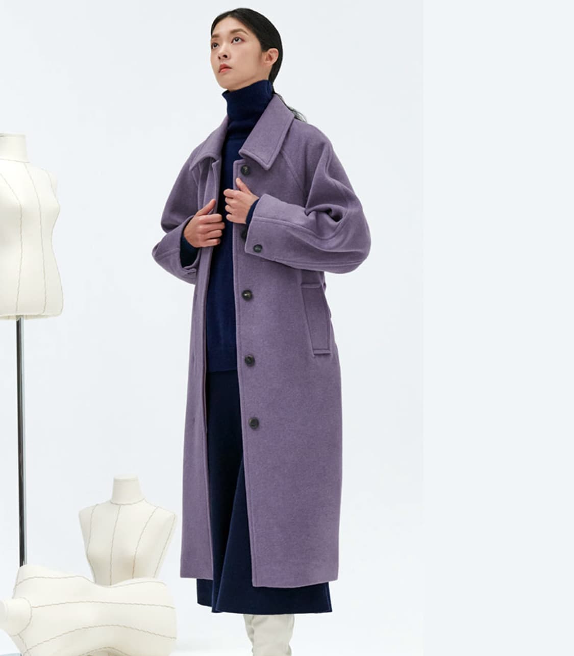 김서룡(kim seo ryong) 캐시미어 발마칸코트 44-55 새상품 상품이미지2