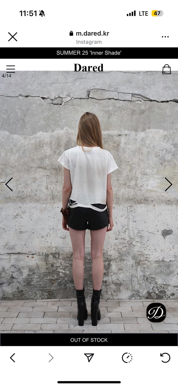 데어드 STAIN BURN T-SHIRT 상품이미지2
