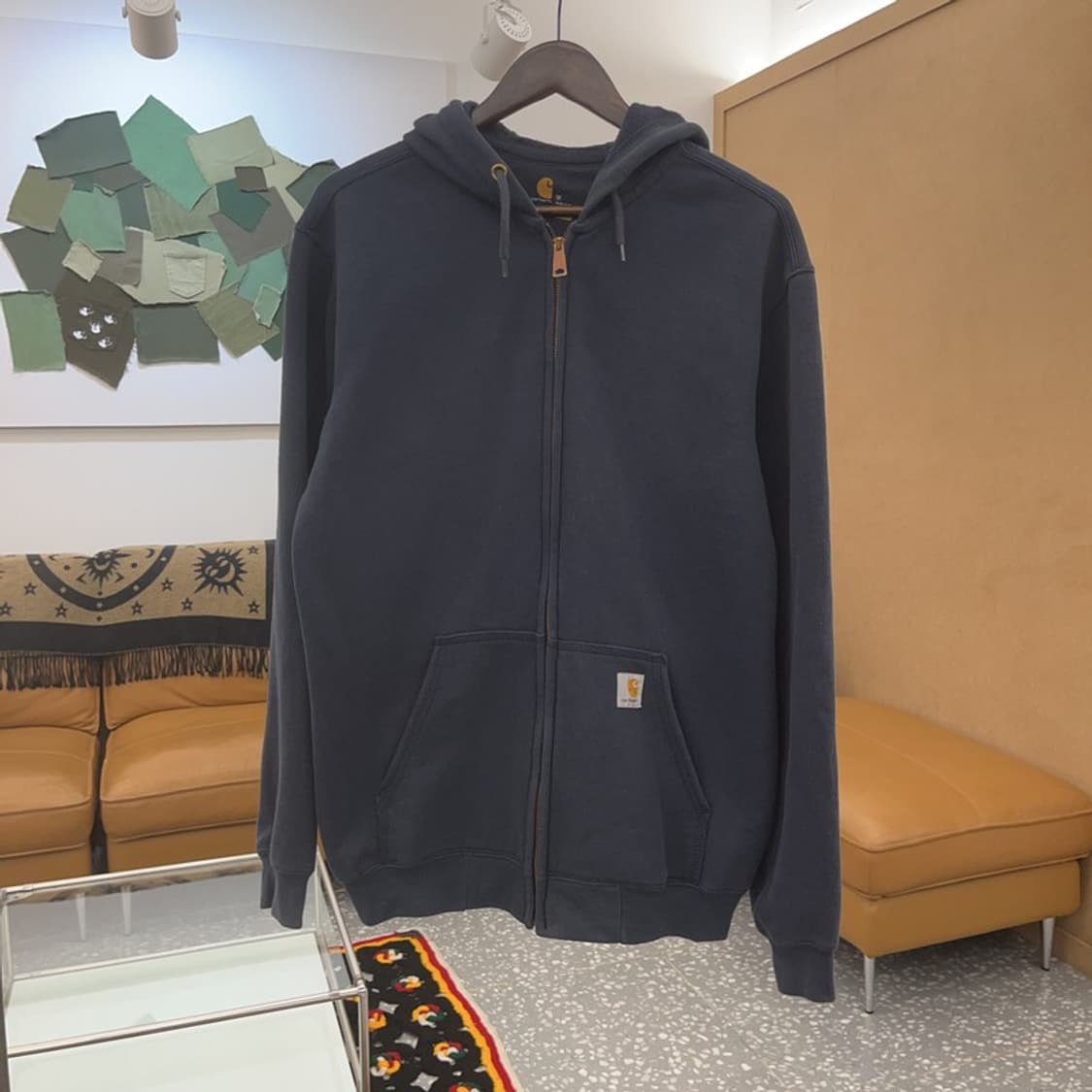 칼하트 빈티지 베이직 오리지날 핏 기모 후드집업 M C06852 상품이미지3