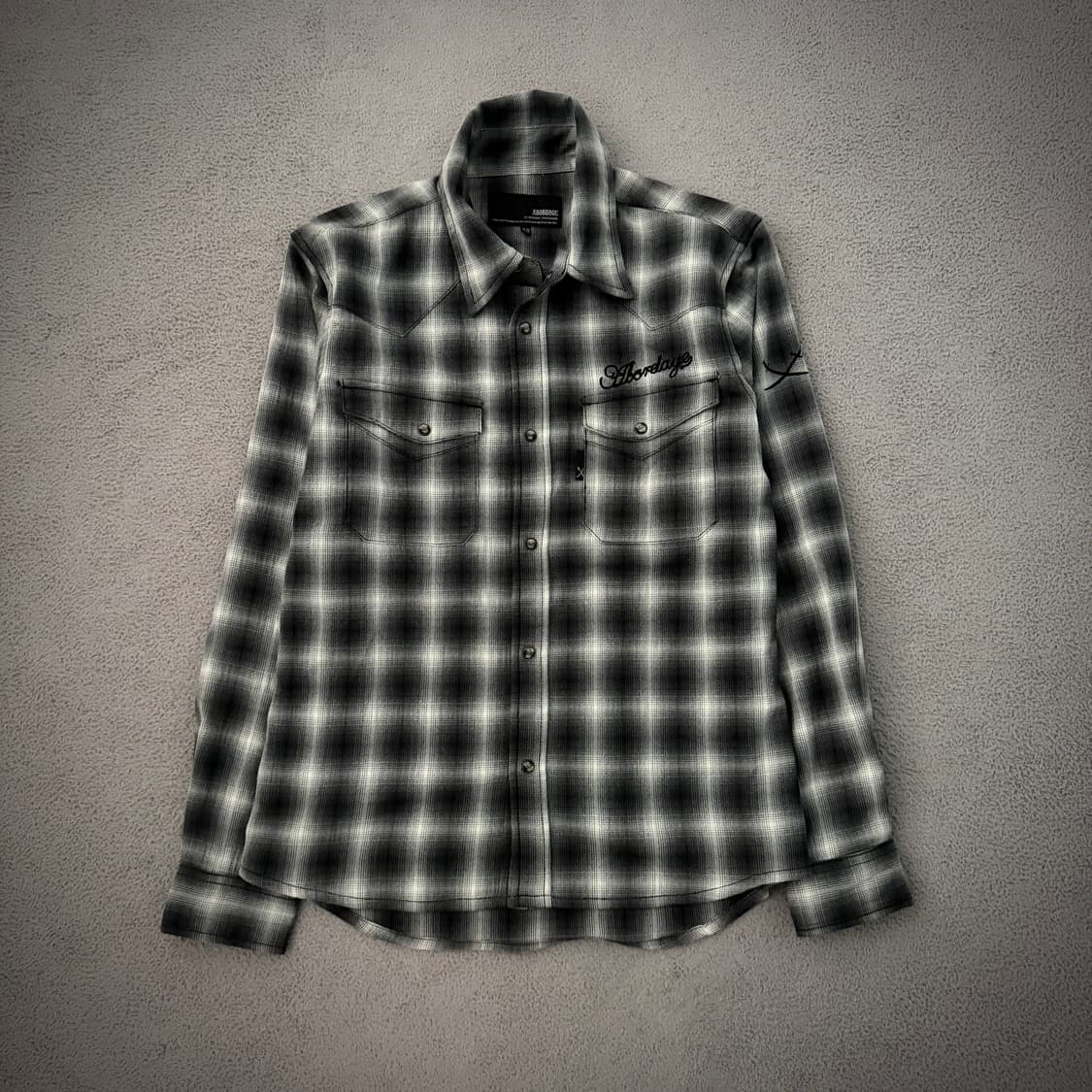 Abordage skull stud check shirt 상품이미지3