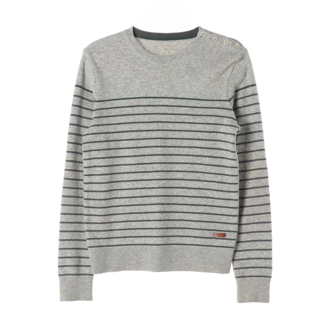 빈폴 가죽 엘보 패치 스트라이프 니트 상품이미지1