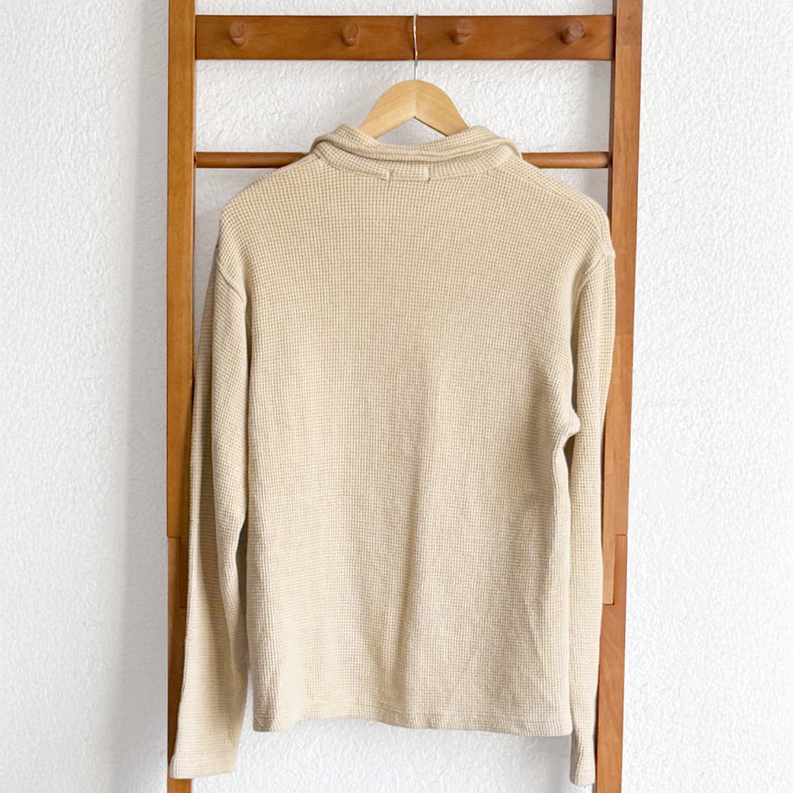 크림 와플 레이스업 니트 티 상품이미지9