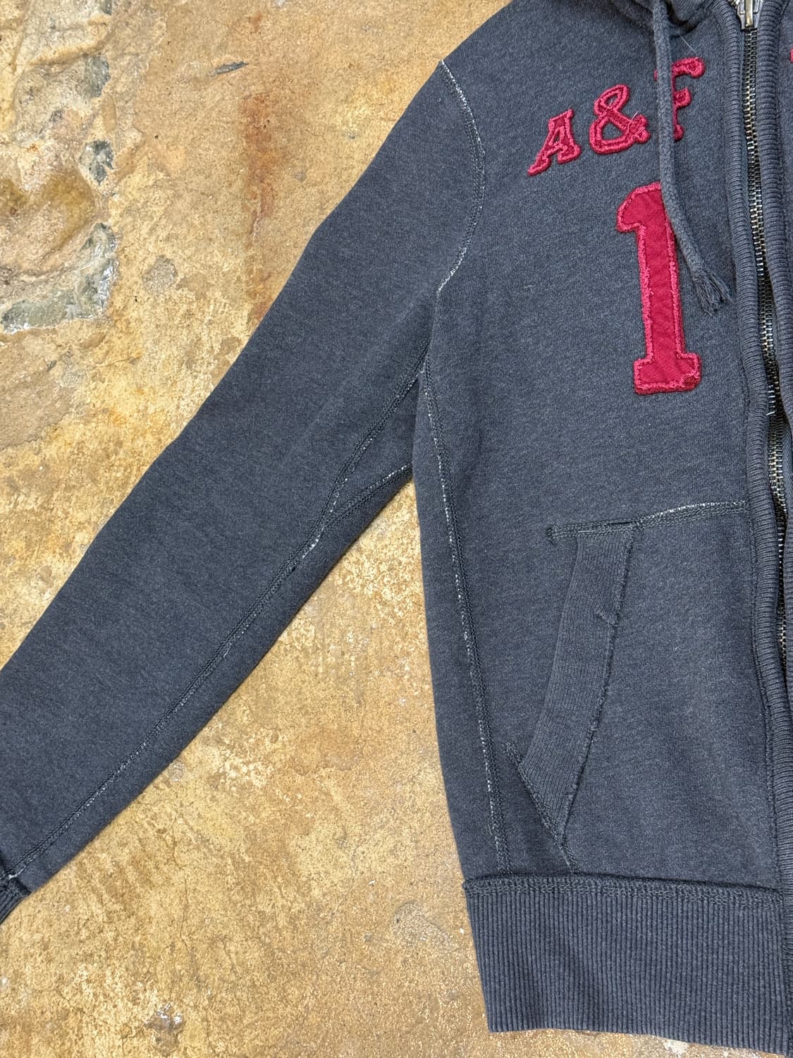 아베크롬비 기모 후드집업 차콜 상품이미지7