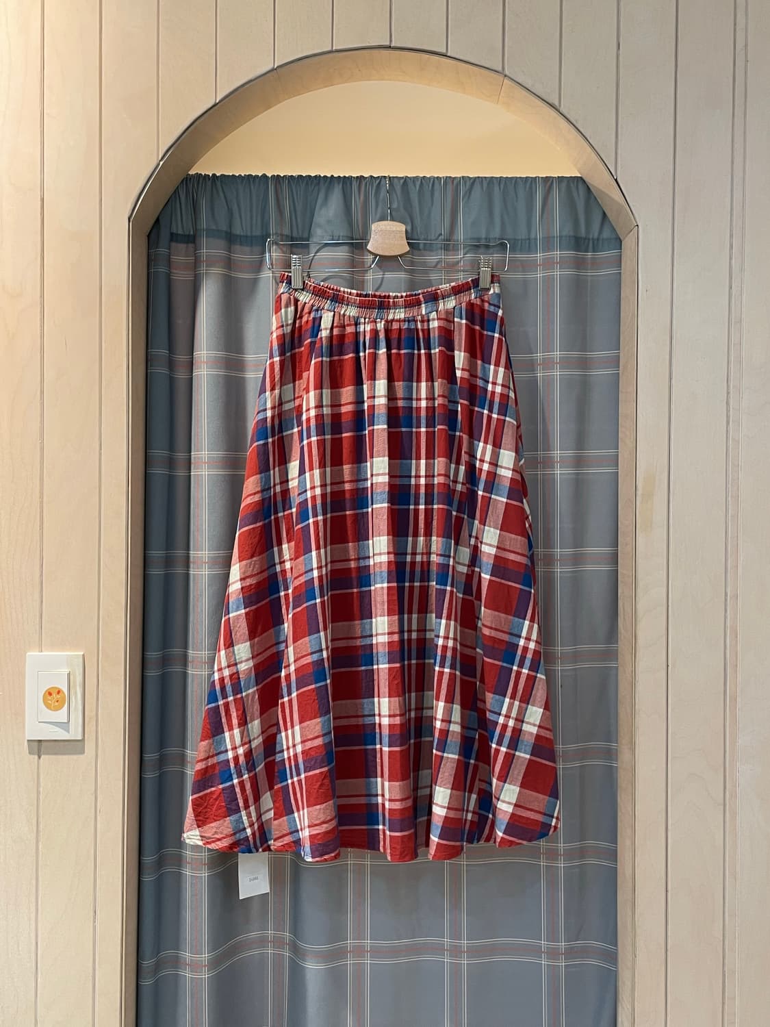 일본빈티지 체크 주머니 스커트 상품이미지1