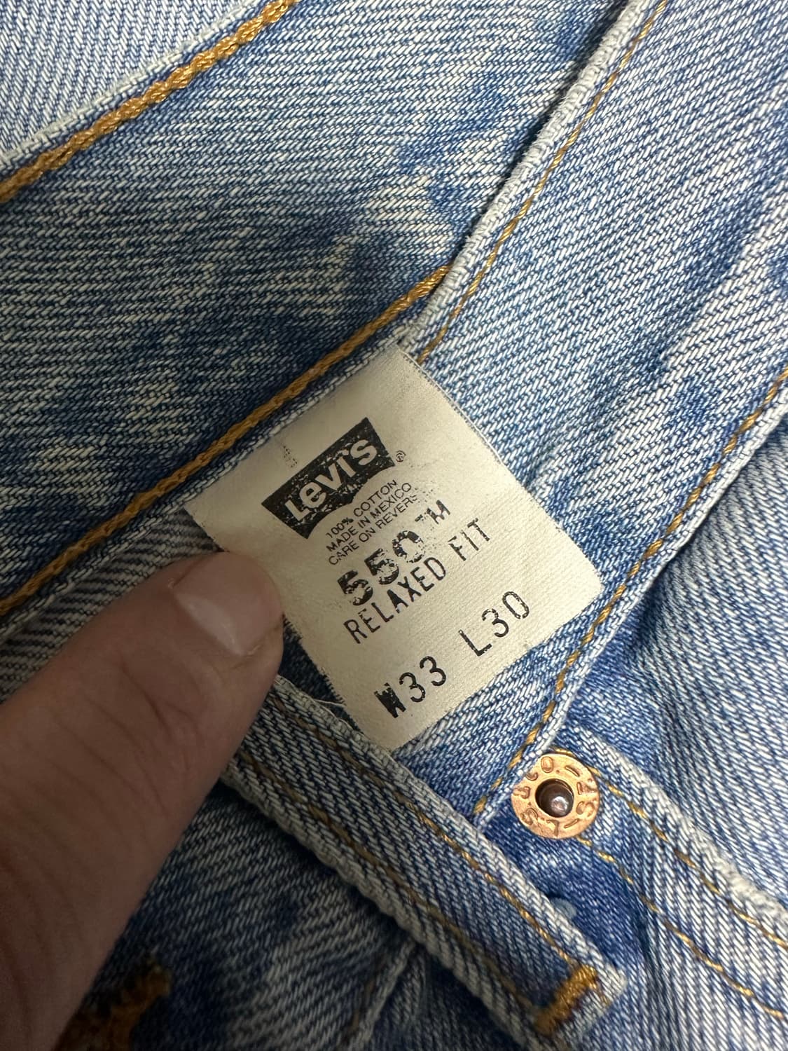 90s 빈티지 리바이스 550 연청 데님팬츠 청바지 상품이미지6