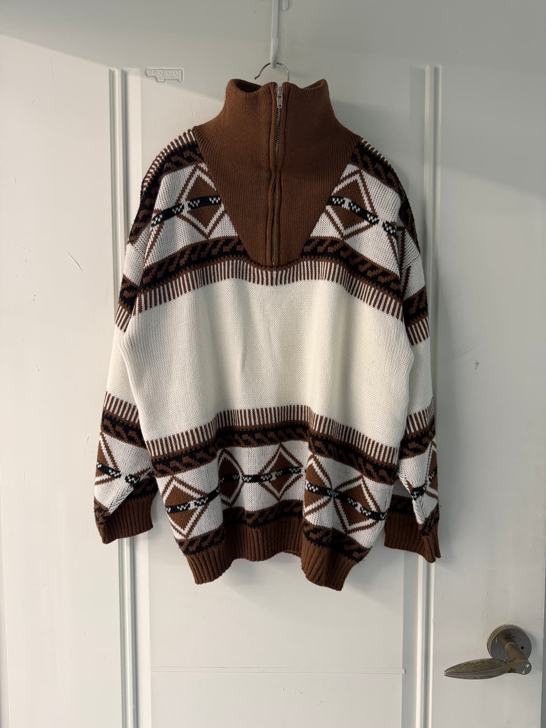 일본빈티지 패턴 하프집업 스웨터 상품이미지5