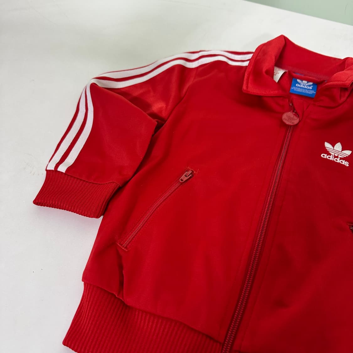 2-3Y 아디다스키즈 레드 불꽃로고 파이어버드 트랙탑 집업져지 상품이미지2