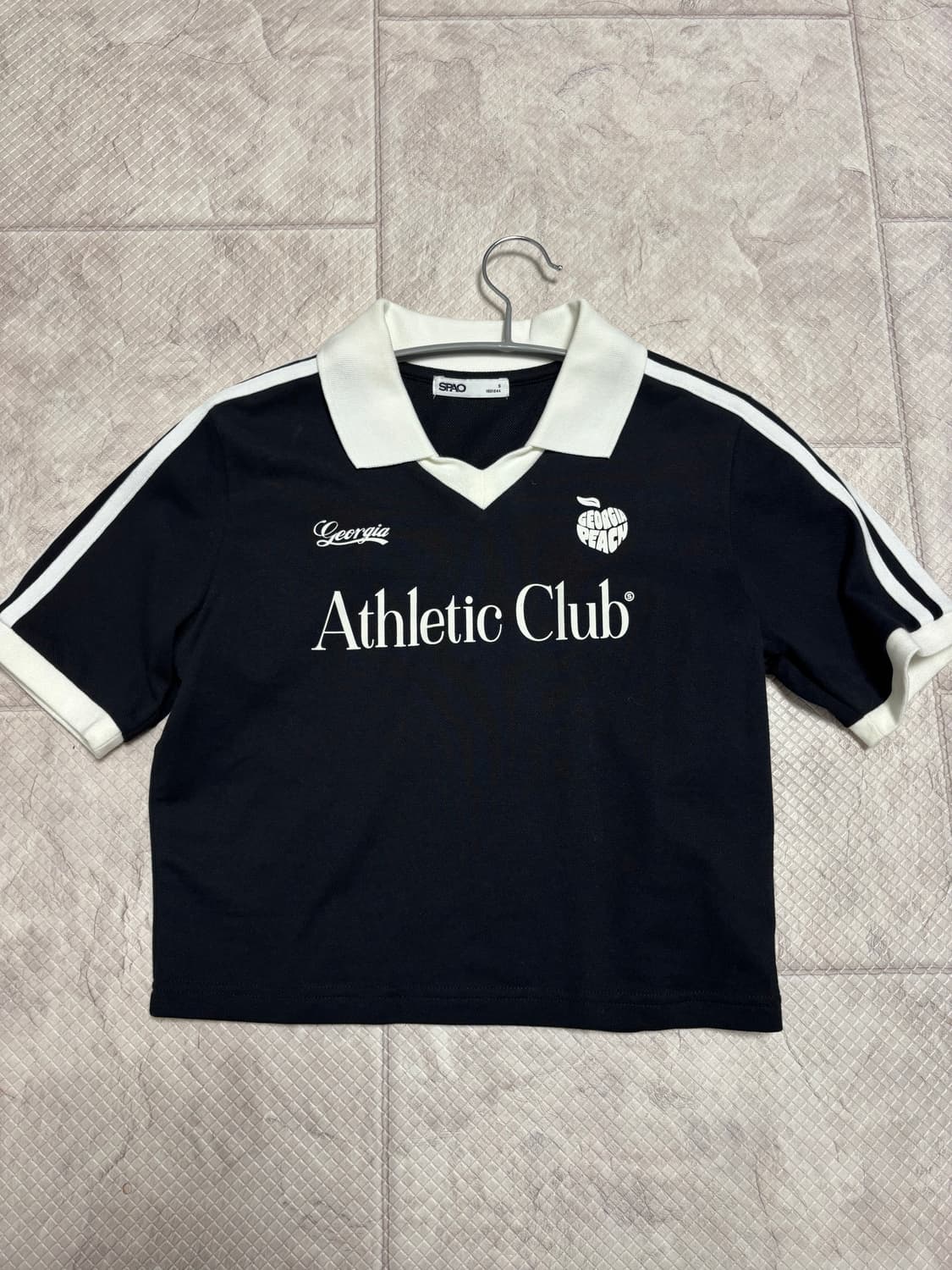 SPAO 스파오 반팔 카라티 블랙 상품이미지1