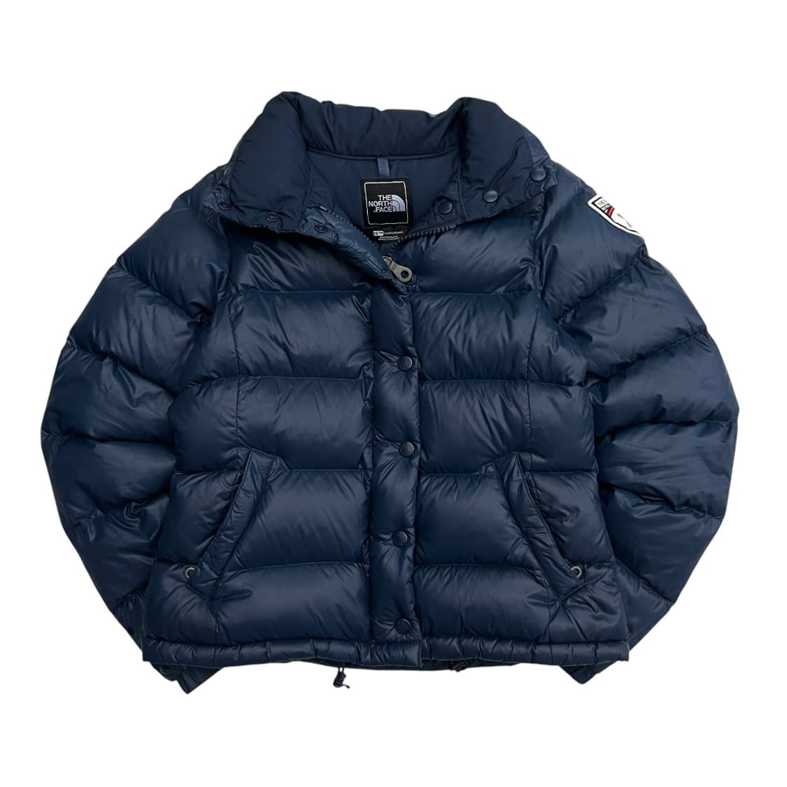 노스페이스 사이드패치 딥블루 버튼 패딩 XS 상품이미지2