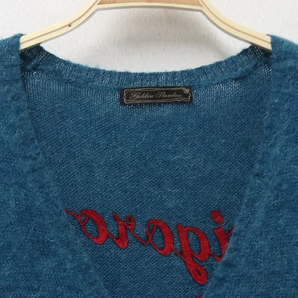 GOLDEN PLUMBER 빈티지 레터링 니트 59273 상품이미지5