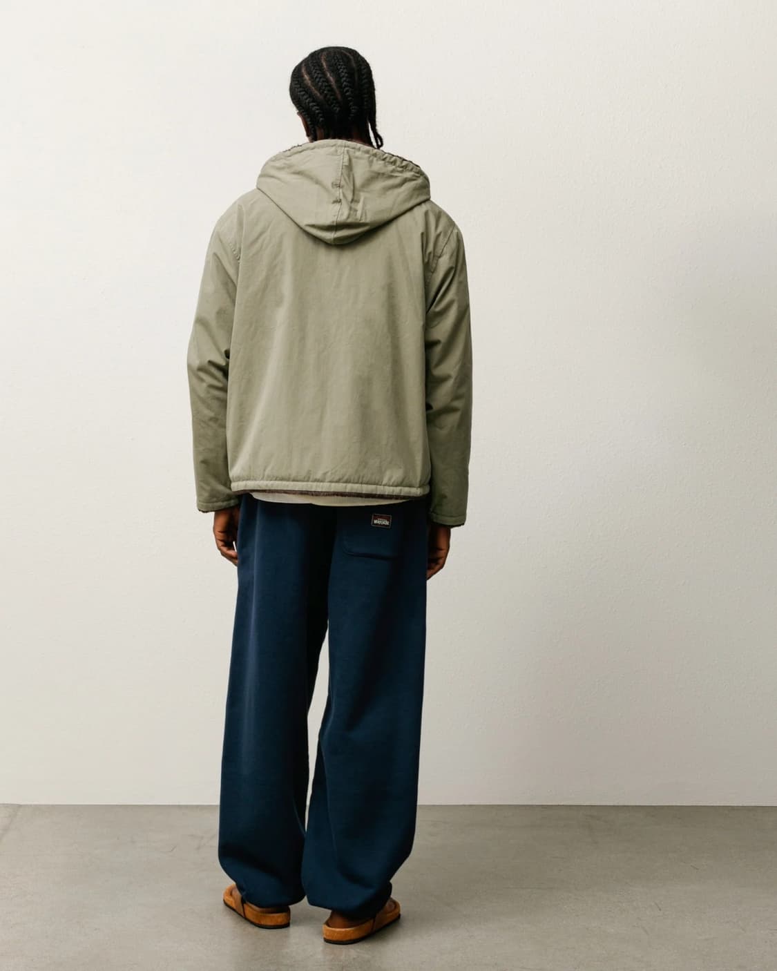 XXL) 스투시 리버서블 후드 퍼 재킷 브라운 상품이미지6