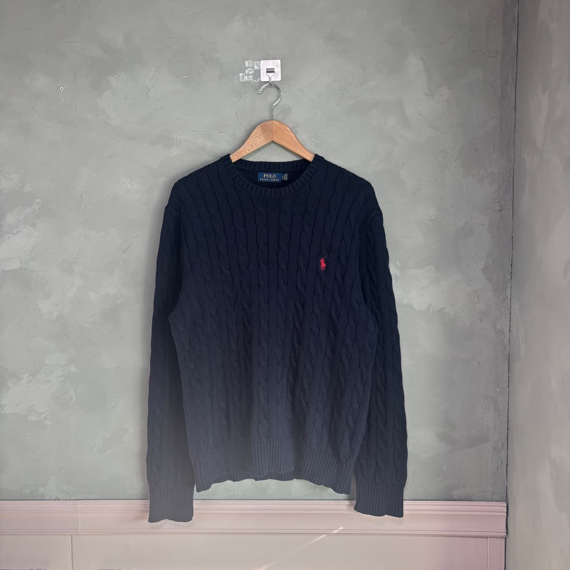 폴로 랄프로렌 꽈배기 니트 네이비 상품이미지1
