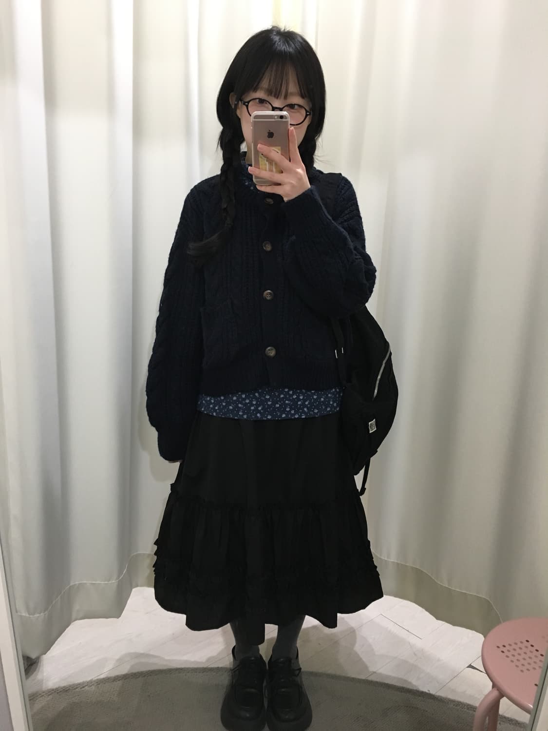 포켓 네이비 가디건 상품이미지3