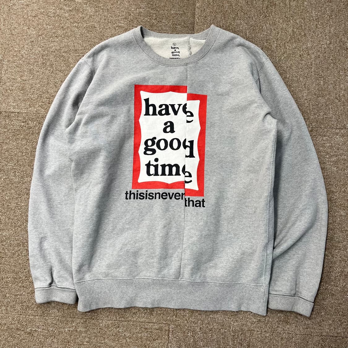 디스이즈네버댓 x 헤브어굿타임 콜라보 맨투맨 상품이미지2