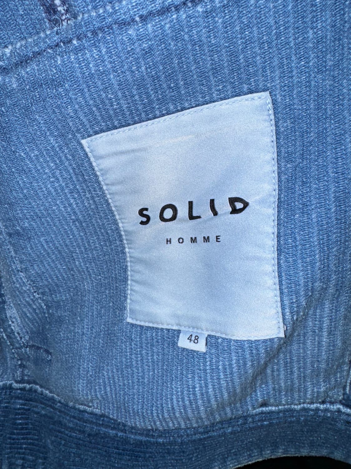 솔리드옴므 코듀로이 청자켓 23F/W 48사이즈 상품이미지3