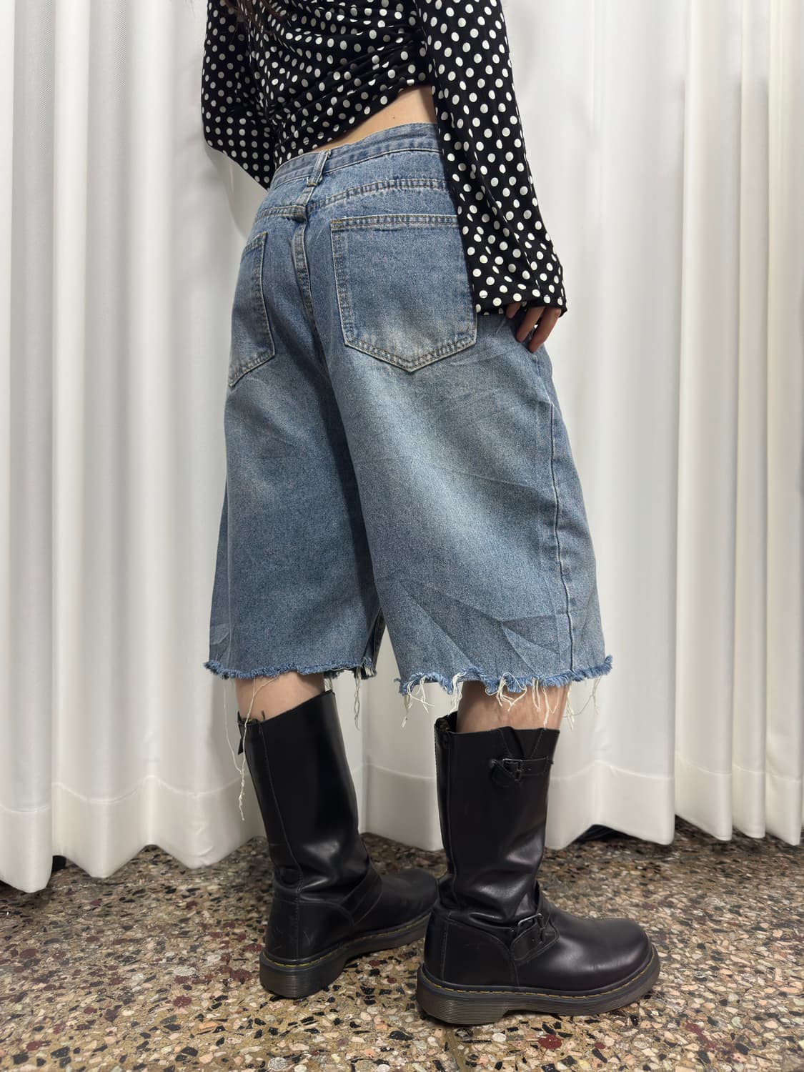 denim half pants 상품이미지1