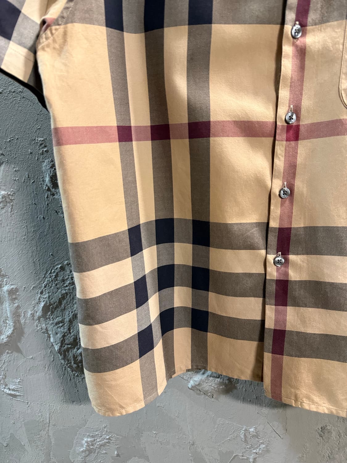 M 버버리 BURBERRY 런던 노바체크 반팔 셔츠 베이지 상품이미지2