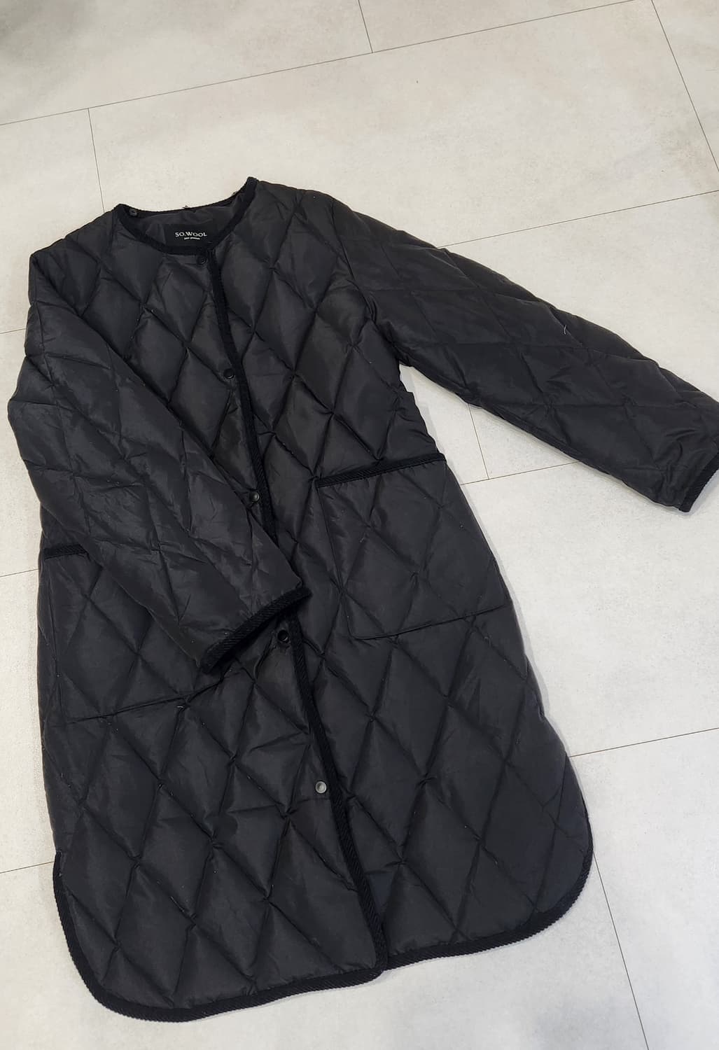 쏘울. 폴란드구스다운경량패딩자켓 누빔 상품이미지2