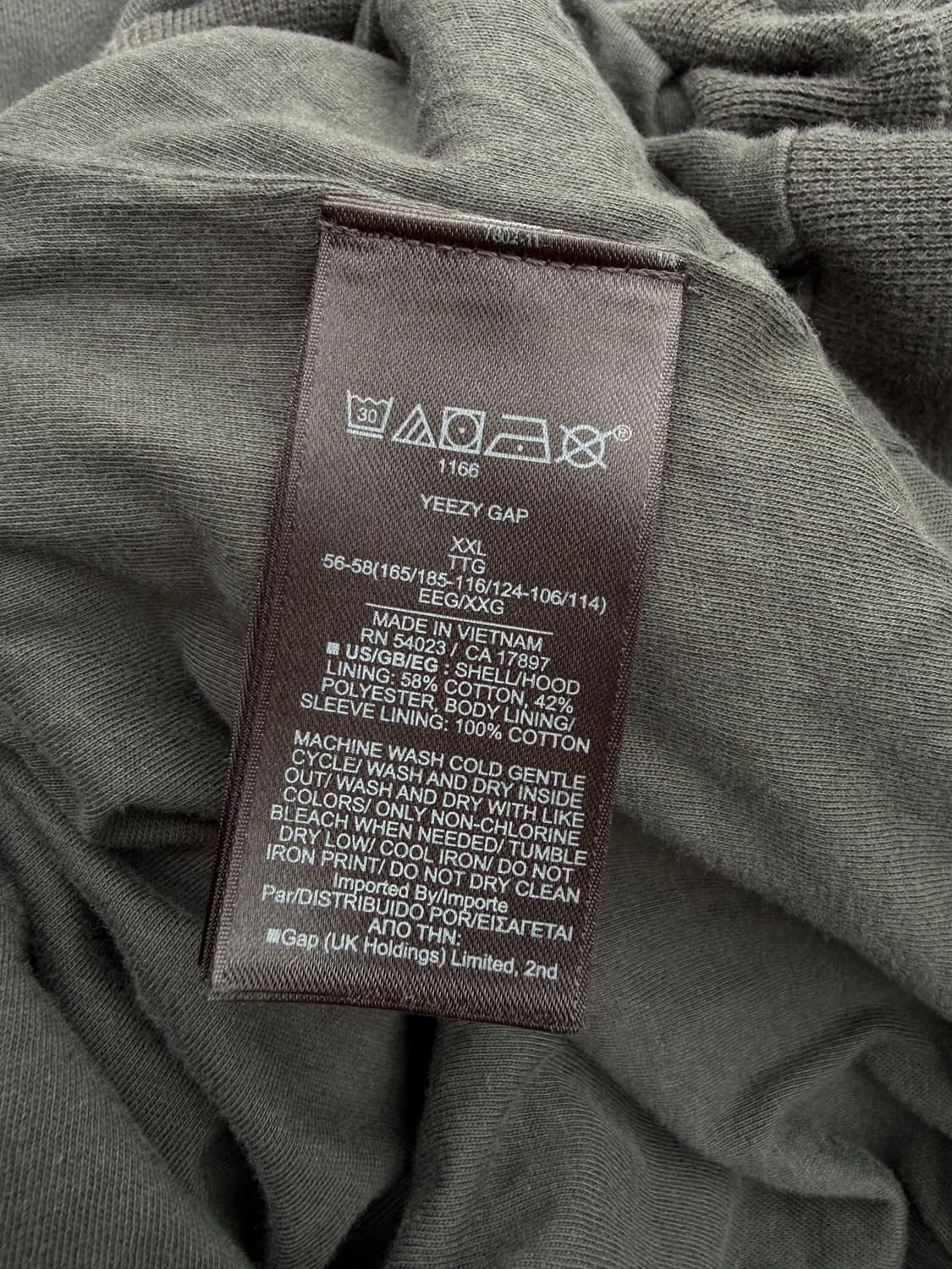 Yeezy X GAP 이지 갭 엔지니어드 by 발렌시아가 도브 후드티 상품이미지5