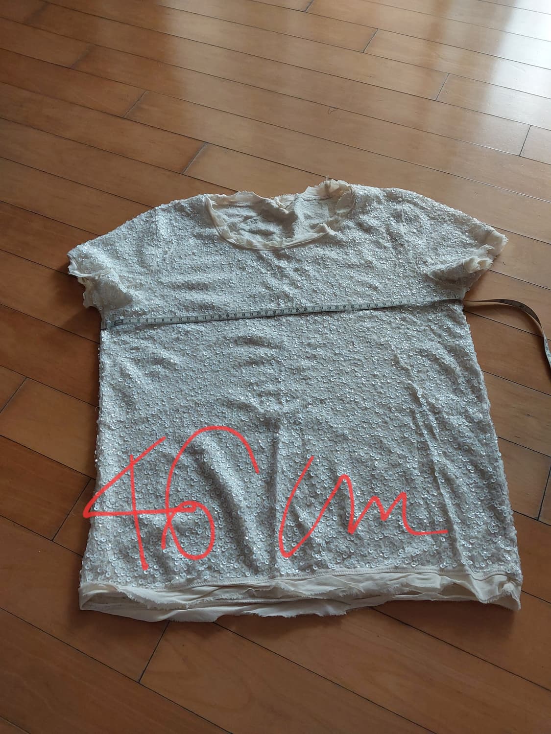 제이크루 아이보리 스팽글 반팔티 상품이미지4