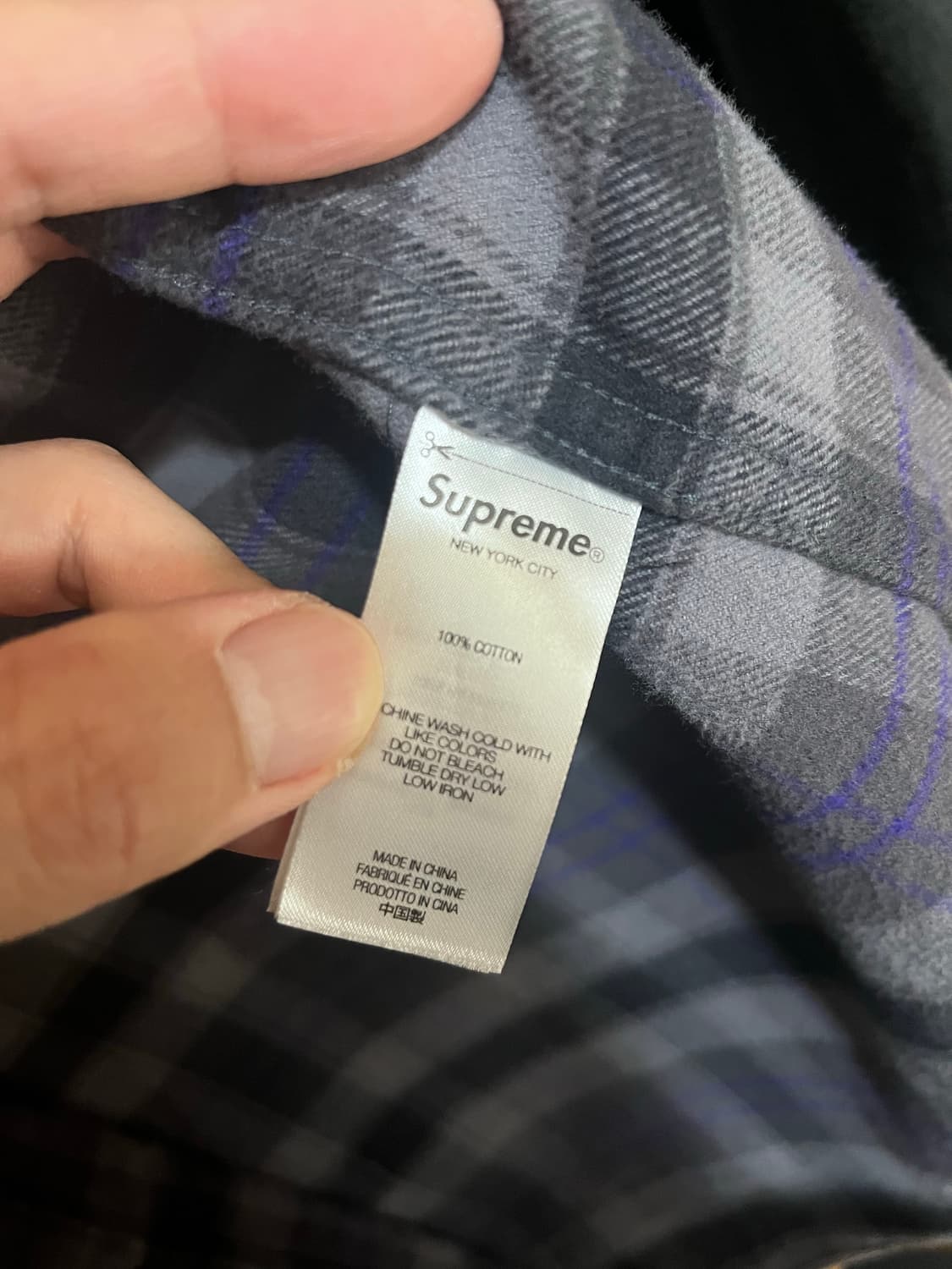 슈프림 플레이드 플란넬 셔츠 블랙 - 24SS XL 상품이미지8