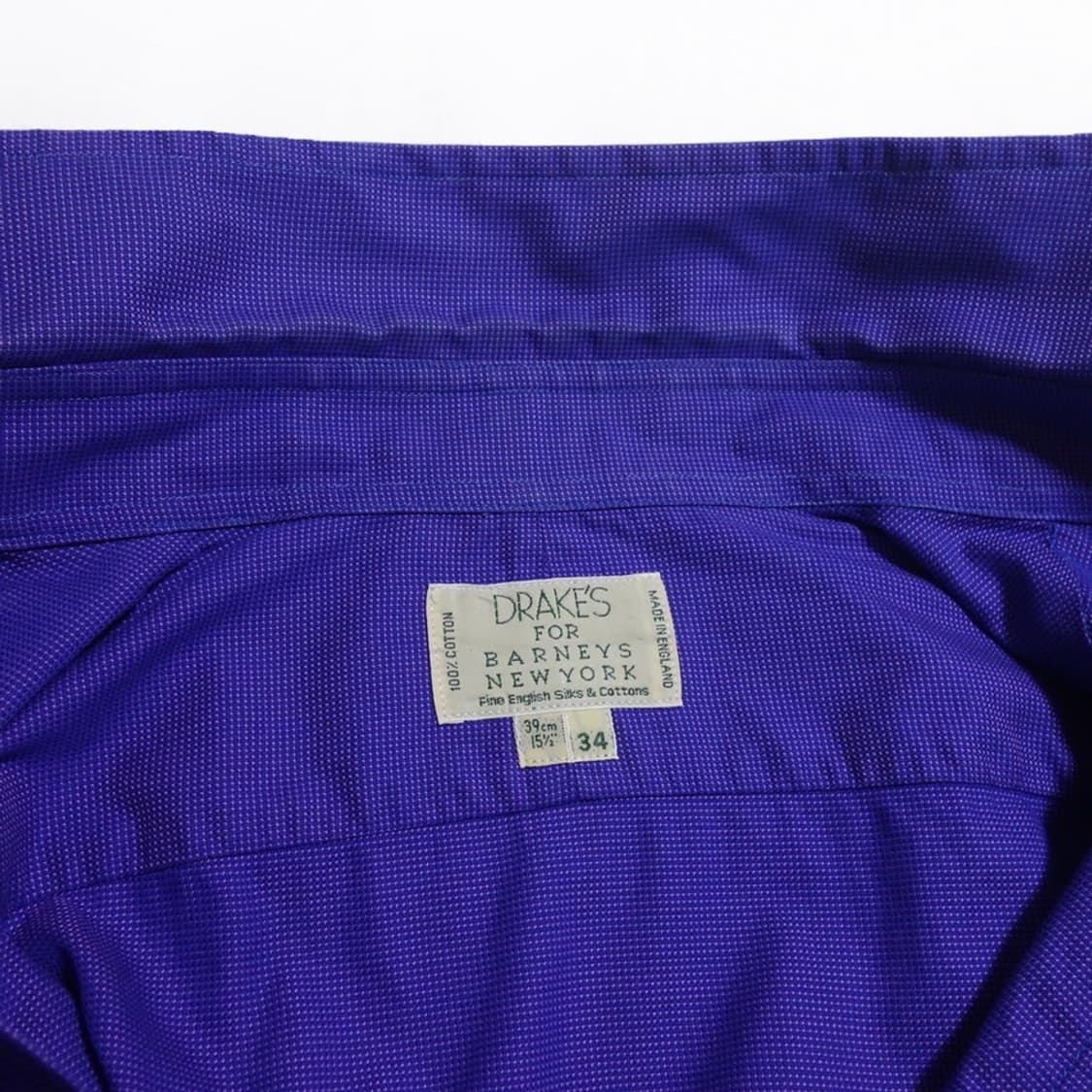 (34) 드레익스 네이비×퍼플 핀 체크 코튼셔츠 상품이미지5